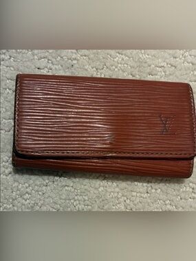 Authentic Louis Vuitton Red Epi Leather Folded Key Case